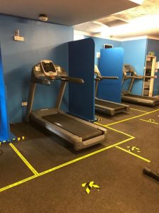 Cardio machine partitions