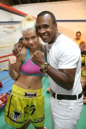 Sugar Ray Leonard with Jade Munro