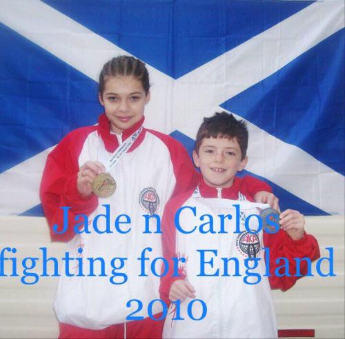 Jade and Carlos fighting for England